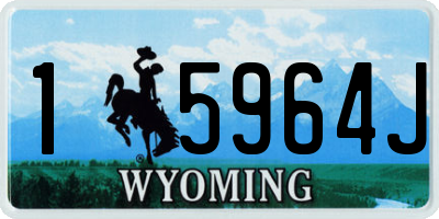 WY license plate 15964J
