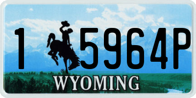 WY license plate 15964P