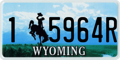 WY license plate 15964R