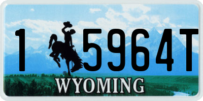 WY license plate 15964T