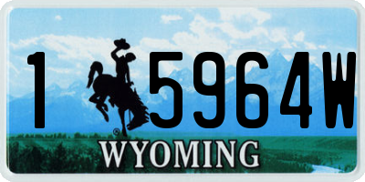 WY license plate 15964W