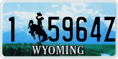 WY license plate 15964Z