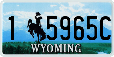 WY license plate 15965C