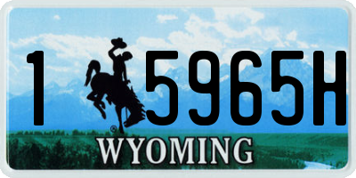 WY license plate 15965H