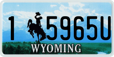 WY license plate 15965U