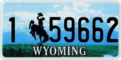 WY license plate 159662