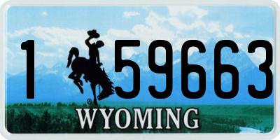 WY license plate 159663