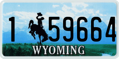 WY license plate 159664