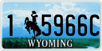 WY license plate 15966C
