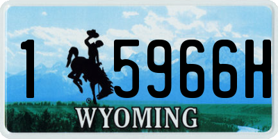 WY license plate 15966H