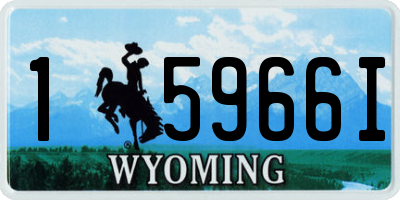 WY license plate 15966I