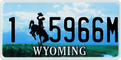 WY license plate 15966M