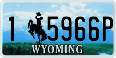 WY license plate 15966P
