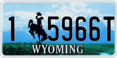 WY license plate 15966T
