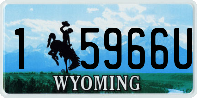 WY license plate 15966U
