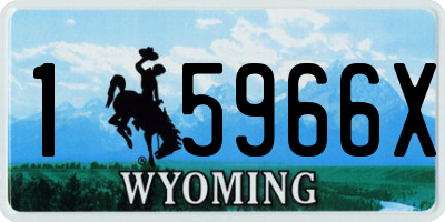 WY license plate 15966X