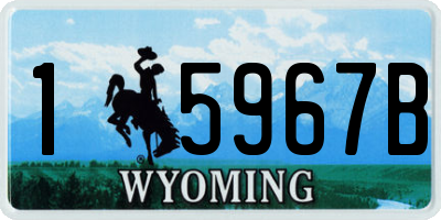 WY license plate 15967B