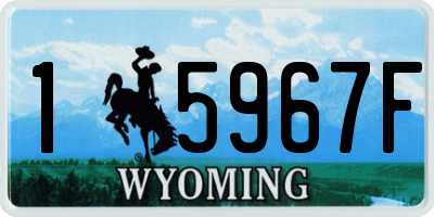 WY license plate 15967F