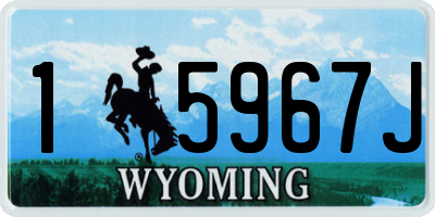 WY license plate 15967J