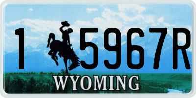 WY license plate 15967R