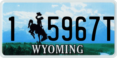 WY license plate 15967T