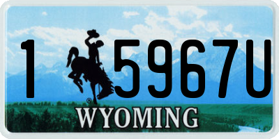 WY license plate 15967U