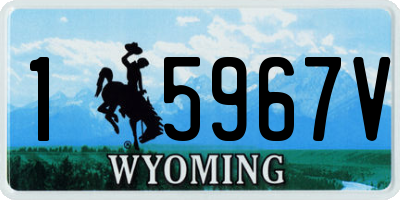 WY license plate 15967V