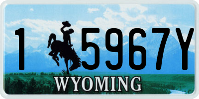 WY license plate 15967Y