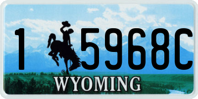 WY license plate 15968C