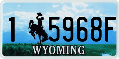 WY license plate 15968F