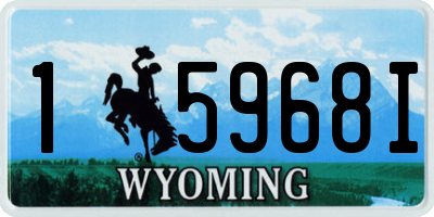 WY license plate 15968I