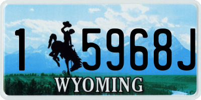 WY license plate 15968J