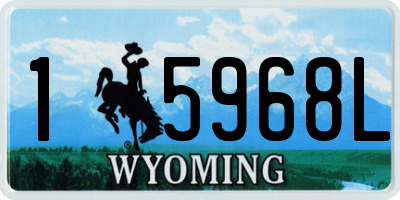 WY license plate 15968L