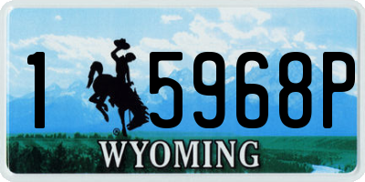 WY license plate 15968P