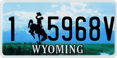 WY license plate 15968V