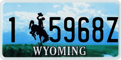 WY license plate 15968Z