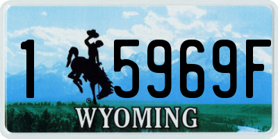 WY license plate 15969F
