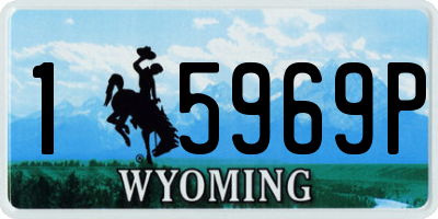 WY license plate 15969P