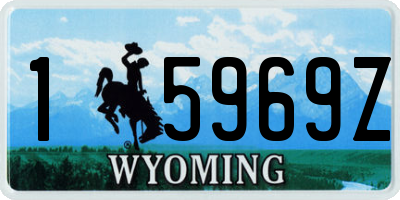 WY license plate 15969Z