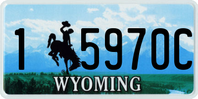 WY license plate 15970C