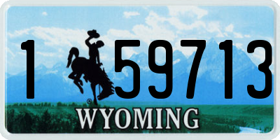WY license plate 159713