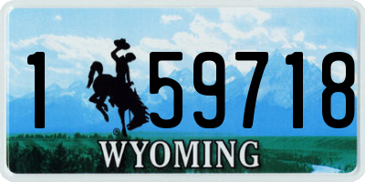 WY license plate 159718