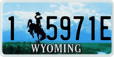 WY license plate 15971E
