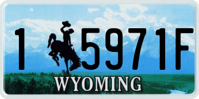 WY license plate 15971F
