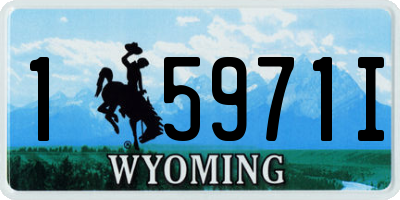 WY license plate 15971I
