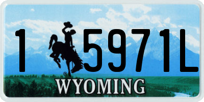 WY license plate 15971L