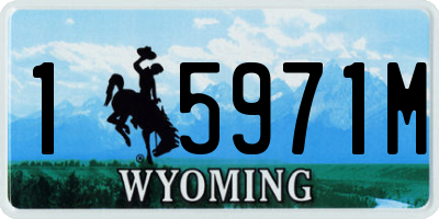 WY license plate 15971M