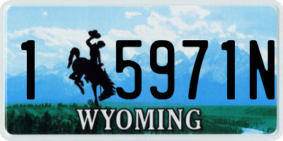 WY license plate 15971N
