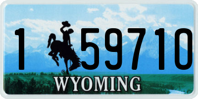WY license plate 15971O