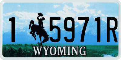 WY license plate 15971R